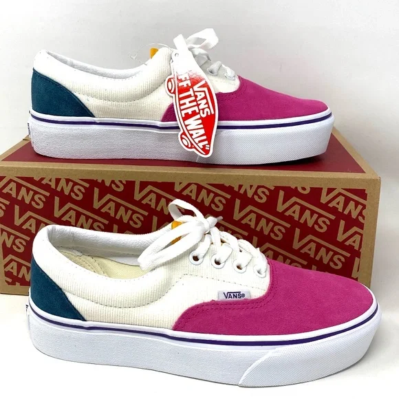 VANS Era Platform Multicolor Low Women's Size 7 Canvas Suede VN0A3WLUWVY - Picture 2 of 11